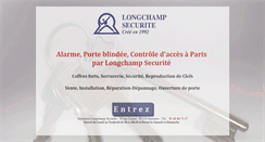 Desktop Screenshot of longchamp-securite.fr